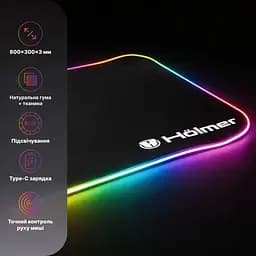 Килимок для миші Hölmer з підсвіткою GMP-02RGB 800х300х3 мм (GMP-02RGB) - мініатюра 8