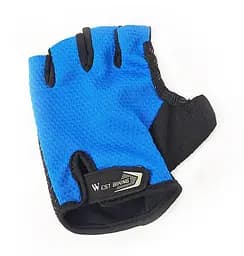 Велоруковицы West Biking с короткими пальцами ХХL Black-Blue (G0001095)