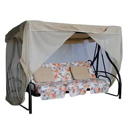 Садовая диван-качалка Ost-Fran Montreal лонета Меджик Аранча/тексилк FL-751/737 с сеткой