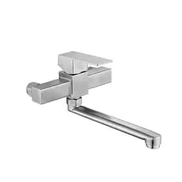 Смеситель для кухни настенный нержавеющий корпус Ø35 Wezer PRO12-02 1/10 Нержавеющая сталь