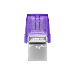 Накопичувач 256GB USB 3.2 Type-A + Type-C DT microDuo 3C R200MB/s Kingston teh0013391 - мініатюра 2