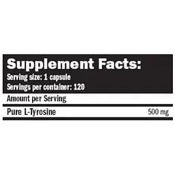 Амінокислота Amix Tyrosine 500 мг 120 капсул - мініатюра 2