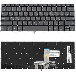 Клавіатура для ноутбука LENOVO (Yoga 7 14IAL7) rus, black, без кадру, підсвічування клавіш