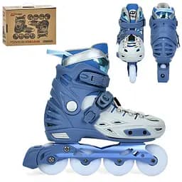 Детские раздвижные ролики A4155-L-BL, размер 35-38