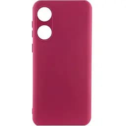 Чохол Silicone Cover Lakshmi Full Camera (AAA) для Oppo A58 4G Бордовий / Plum
