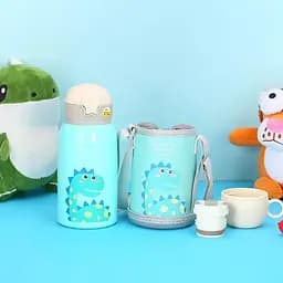 Дитячий термос - поїлка в сумці з чашкою 3 в 1 600 ml Mumlove Синій - мініатюра 5