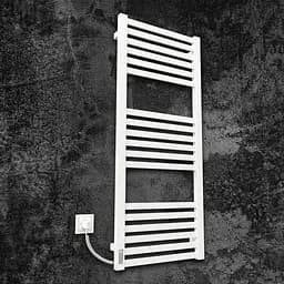 Электрический полотенцесушитель Kosser Герда 1200x500 EL тайм. белый ДГ04ELW, Белый матовый, Левое