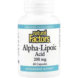 Альфа-ліпоєва кислота Natural Factors Alpha-Lipoic Acid 200 мг 60 капсул