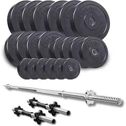 Набор Elitum Titan со штангой и гантелями 109 кг.