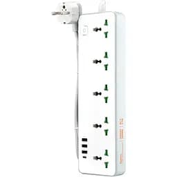 Сетевой фильтр Hoco AC13A Talento 5-позиционная розетка (1C3A) (EU) Белый