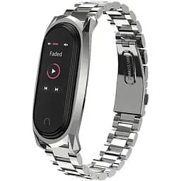 Металевий ремінець Primo Mijobs для фітнес-браслета Xiaomi Mi Band 4 Silver