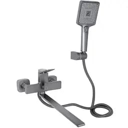 Смеситель для ванной Qtap Presto с душевым гарнитуром Graphite QTPRE2601GRP45583