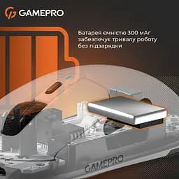 Миша GamePro Genesis Airmaster Wireless/Bluetooth/USB PixArt PAW3311 Sensor White (GM167W) - мініатюра 13