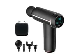 Массажный пистолет EasyFit Impact (портативный вибромассажер для тела с 4 насадками) (EF-2071)