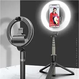 Кільцева LED лампа Puluz EDA005489 5" зі штативом - мініатюра 2