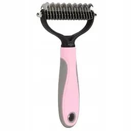 Щітка-гребінець для тварин двостороння Pet Knot Comb для вичісування шерсті котів та собак Рожевий 