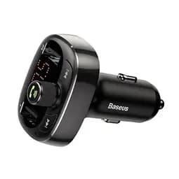 FM-трансмітер Baseus S-09 Overseas Edition 2xUSB Car FM Transmitter Cluster Чорний - мініатюра 2