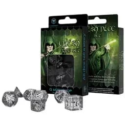 Набор кубиков Elvish Translucent & black Dice Set , 7 шт. (SELV07)