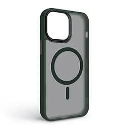 Чехол для Apple iPhone 14 Pro Max, Uniq MagCase, зеленый, противоударный, панель-накладка с MagSafe, ударопрочный TPU+PC, с магнитом MagSafe, поддержка полноценной беспроводной зарядки, ArmorStandart (ARM75325) - мініатюра 2