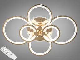 LED-люстра з диммером і кольоровою підсвіткою, колір хром, 135W