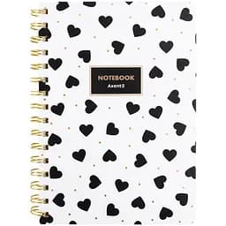 Блокнот на спирали Axent Black&White А5 80 листов в клетку (8470-16-A)