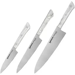 Набір кухонних ножів із 3-х предметів Samura 43,5x22x2 см Світло-сірий 000279707