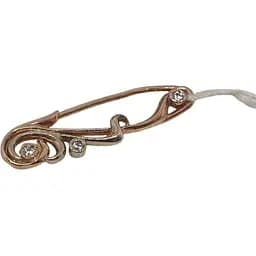 Золотая брошь Гаразд с фианитами. 3583354