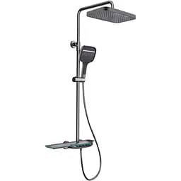 Душова система з термостатом Mixxus Premium Space-009-J 3 режими graphite MI6542, Графіт