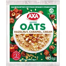 Каша AXA вівсяна з вершками та горіхами в карамелі 40 г (781639)