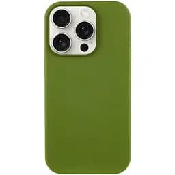 Чехол Epik Silicone Case Full Protective (AA) NO LOGO для Apple iPhone 15 Pro (6.1) Зеленый / Dark Olive