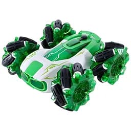 Машинка HG4-33-02 зелена, трюкова р/к 2.4G, 16 см, акумулятор, світло та музика, роликові колеса