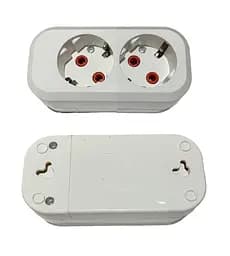 Колодка PROFI быстрой уборки 2 гнезда с заземлением (конт.группа медь) ТМ LUMANO