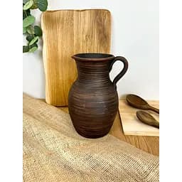 Кувшин 2 литра керамический (глиняный) с ручкой гладкий