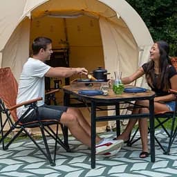 Стіл Bo-Camp Melrose Oval 120x80 cm Black/Wood look (1404220) - мініатюра 5