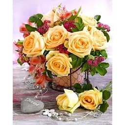 Картини за номерами Алмазна мозаїка зі стразами на підрамнику Букет моєї мрії 40*50 см (GL73601)