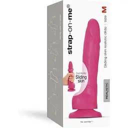 Реалістичний фалоімітатор Strap-On-Me Sliding Skin Realistic Dildo Fuchsia - M
