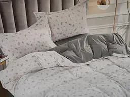 Постельное белье сатин Laura-Grand 24 евро комплект цветочный принт