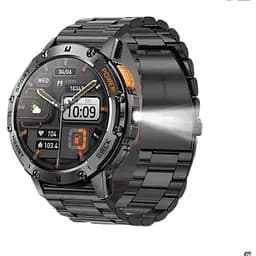 Тактичний смарт-годинник з ліхтариком Lemfo K65 Black (17452-hbr)