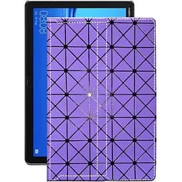 Чехол StatusCASE из экокожи для планшета Huawei MediaPad M5 lite 10 Фиолетовый ромб