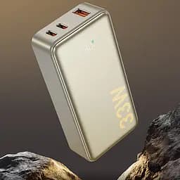 Портативний ЗП Power Bank Hoco Q27 Jewel 22.5W+PD33W 10000 mAh Titanium gold - мініатюра 3