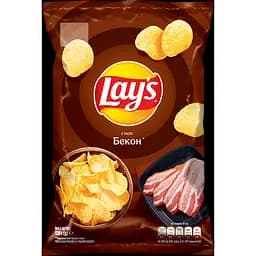 Чипсы Lays со вкусом бекона 120 г (920448)