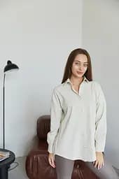 Сорочка вельветова для вагітних та годуючих мам Varna розмір XXL-3XL Lullababe Айворі - мініатюра 10