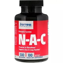 NAC N-Ацетил-L-Цистеїн Jarrow Formulas 500 мг 100 вегетеріанскіх капсул