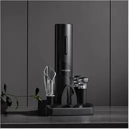 Набір винний Circle Joy Black Warrior Electric Wine Opener 5 in 1 Gift Set (CJ-TZ08) - мініатюра 4