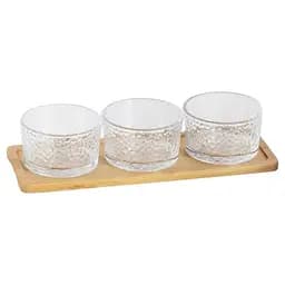 Набір салатників на підставці VIVA BAMBOO 3х200мл R/4