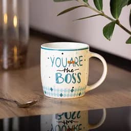Чашка порцелянова YOU ARE THE BOSS 450 мл чоловіча Liling Rongxiang Ceramic RX-N240278YBOSS - мініатюра 9