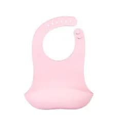 Силиконовый нагрудник слюнявчик 31х22 см, без бисфенола А, Light Pink