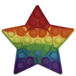 Сенсорна іграшка Pop it зірка різнокольорова веселка