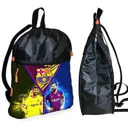 Рюкзак-мешок для обуви,спортивной формы Лионель Месси детская сумка для сменки с расширителем (01336)
