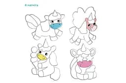 Магнітний набір для творчості Єдинороги Dodo 200297 Різнокольоровий shop (4823115913081) - мініатюра 2